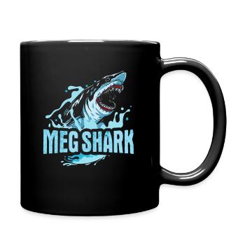 Megalodon Hai Shirtfür Hai Fan - Tasse einfarbig - Schwarz - Rechts