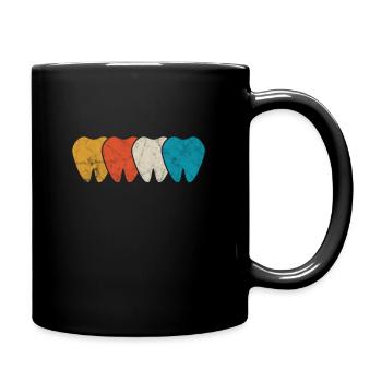 Zahnarzt - Tasse einfarbig - Schwarz - Rechts