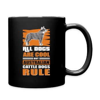 Australian Cattle Dog | Blue Heeler Dog Gift - Full Colour Mug - black - Right