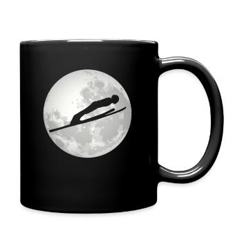 Ski Jumper Moon Gift - Full Colour Mug - black - Right