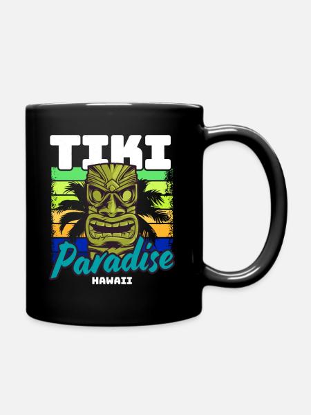 Tiki Paradise Tiki Bar Hawaii Sommer - Tasse einfarbig - Schwarz