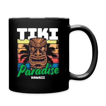 Tiki Paradise Tiki Bar Hawaii Sommer - Tasse einfarbig - Schwarz - Rechts