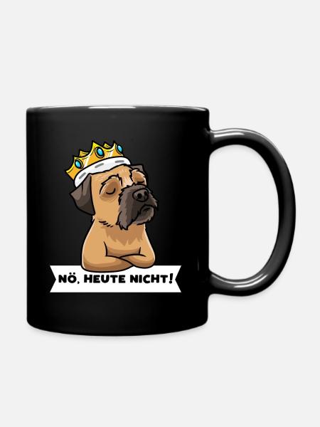 Sturer Border Terrier Hund lustig Borderterrier - Tasse einfarbig - Schwarz