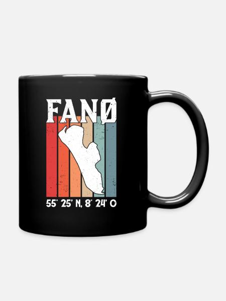Fanö Koordinaten Dänemark Urlaub Fanø - Tasse einfarbig - Schwarz