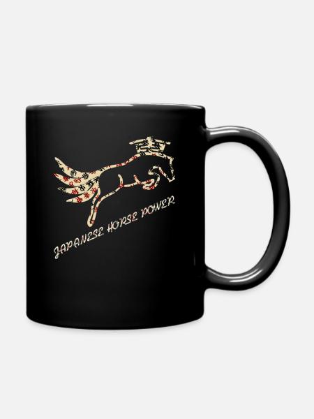 Japanese horse power, japan car lover - Tasse einfarbig - Schwarz