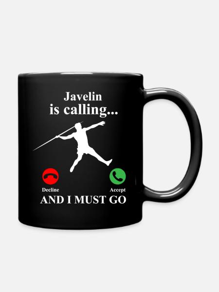 Javelin Throw Javelin Throw Athletics Athlete - Full Colour Mug - black