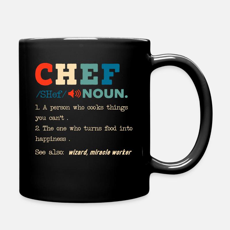 Drôle de chef Description Cuisine culinaire Cuisson - Mug uni - noir