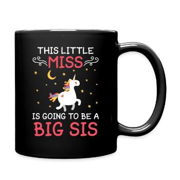 This girl becomes a big sister - Full Colour Mug - black - Right