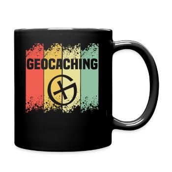 Rétro Geocaching Drôle de Géocache - Mug uni - noir - Droite