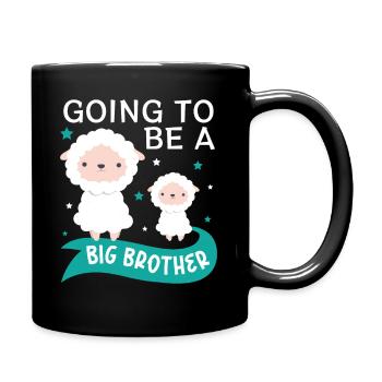 Ich Werde Bald Großer Bruder - Tasse einfarbig - Schwarz - Rechts