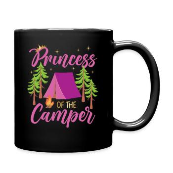 Camping Family Tent Cute Princess - Tasse einfarbig - Schwarz - Rechts