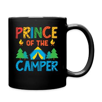 Camping Family Tent Cute Prince Of - Full Colour Mug - black - Right
