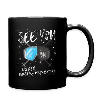 Wilder Kaiser-Brixental Ski Tirol Österreich - Tasse einfarbig - Schwarz - Rechts
