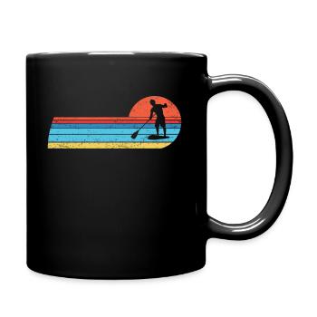 SUP paddleboarding Stand Up Paddle Herren supboard - Tasse einfarbig - Schwarz - Rechts