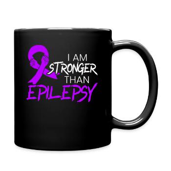Je suis plus fort Que l’épilepsie Épileptique - Mug uni - noir - Droite