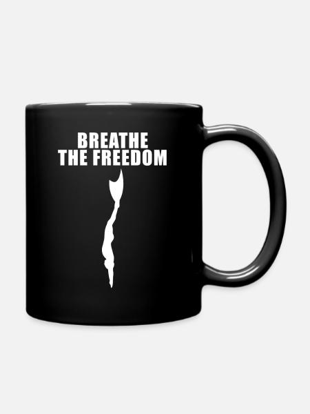 Breathe the freedom Freediving - For Freedivers - Mug uni - noir