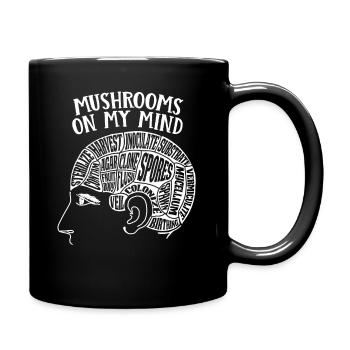 Mushroom Growers and Gardening Design - Full Colour Mug - black - Right