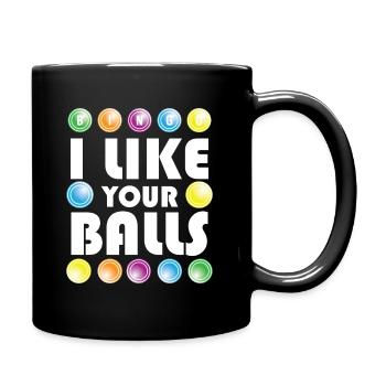 Boules de Bingo Drôles - Mug uni - noir - Droite