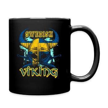 Schwedischer Wikinger - Tasse einfarbig - Schwarz - Rechts
