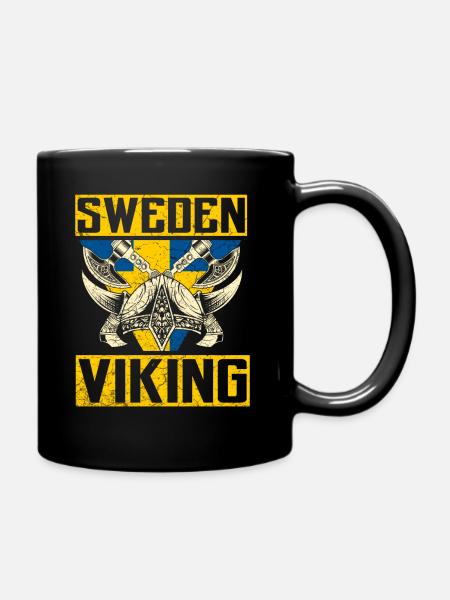 Suède Vikings - Mug uni - noir