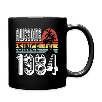 Awesome Since 1984 Sunset - Tasse einfarbig - Schwarz - Rechts