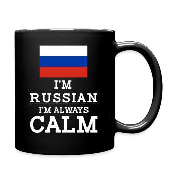 Russie Im always calm - Mug uni - noir - Droite