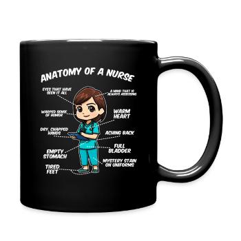 Anatomie d’une infirmière - Mug uni - noir - Droite