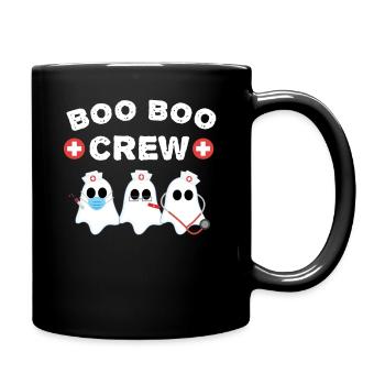 Boo Boo Crew Halloween Krankenschwester Geist - Tasse einfarbig - Schwarz - Rechts