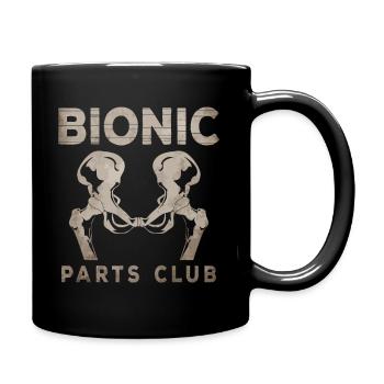 Bionic Hip Club Surgery - Full Colour Mug - black - Right