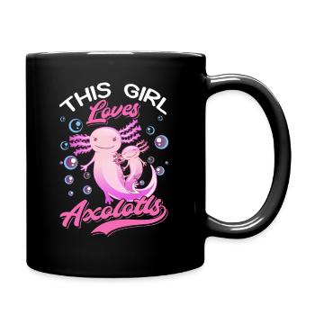 This Girl loves Axolotls fille - Mug uni - noir - Droite