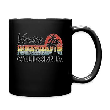 Venice Beach California Sunset - Tasse einfarbig - Schwarz - Rechts