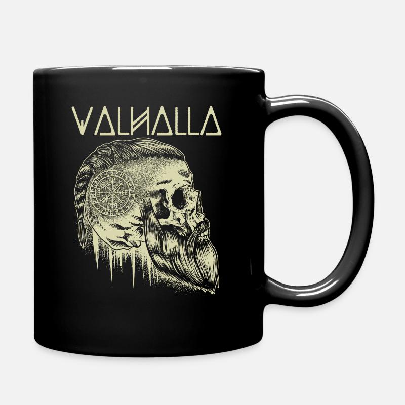 Walhalla Wikinger-Schädel - Tasse einfarbig - Schwarz