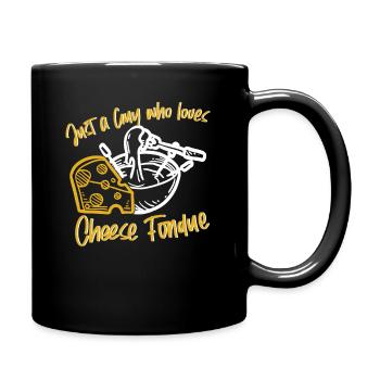 Just a guy cheese fondue guy cheese - Full Colour Mug - black - Right