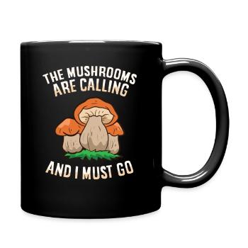 Les champignons appellent champignons cueillettes - Mug uni - noir - Droite