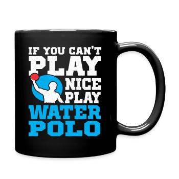 Waterpolo Schwimmen Wassersport Wasserball Trainer - Tasse einfarbig - Schwarz - Rechts
