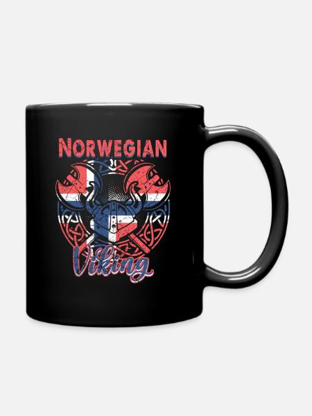 Norwegischer Wikinger - Tasse einfarbig - Schwarz