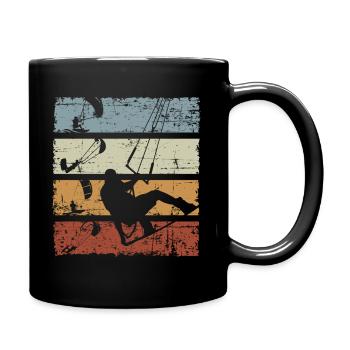 Vintage Kitesurfer - Mug uni - noir - Droite