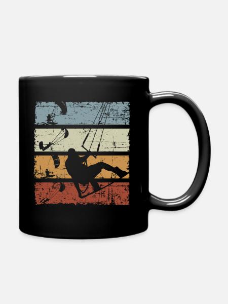 Vintage Kitesurfer - Mug uni - noir