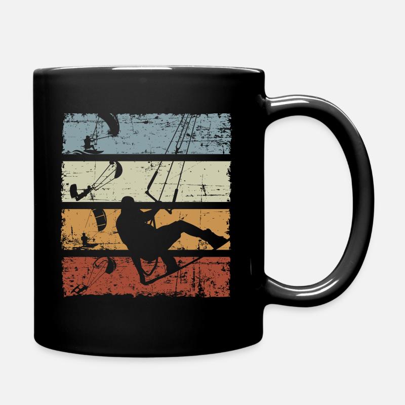 Vintage Kitesurfer - Mug uni - noir
