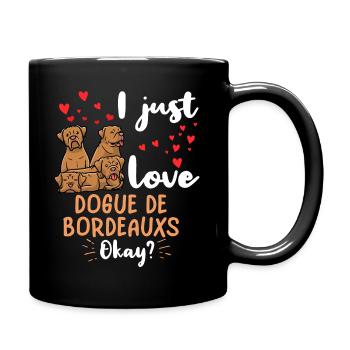 Dogue de Bordeaux Dog Great Dane - Full Colour Mug - black - Right