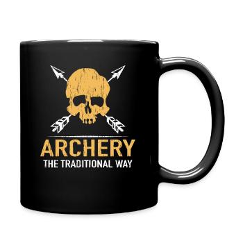 Bow Bow Archery The Traditional Way - Full Colour Mug - black - Right