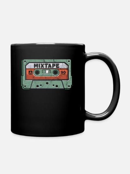 90er Jahre Mixtape Kassette Nostalgische 1990er Jahre Retro - Tasse einfarbig - Schwarz