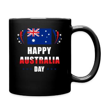 Australien Happy Australia Day - Full Colour Mug - black - Right