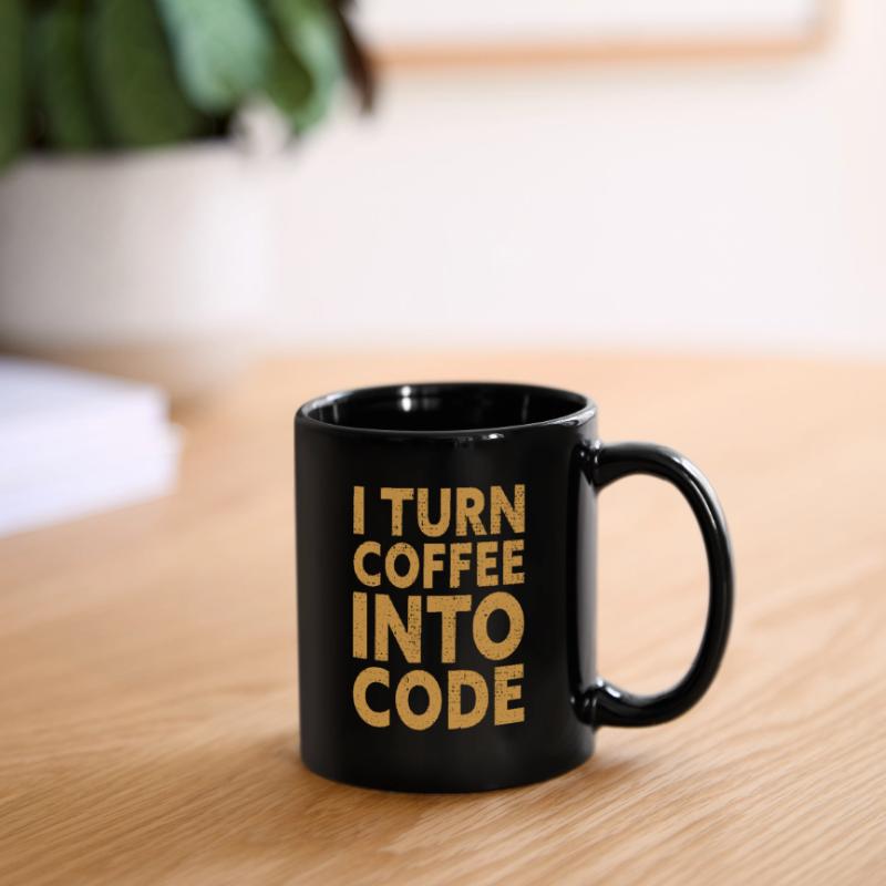 I Turn Coffee Into Code - Programmer Software Full Colour Mug