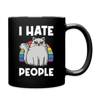 I Hat People Rainbow I Hate People Hate valentine - Tasse einfarbig - Schwarz - Rechts