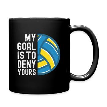 Waterpolo Schwimmen Wassersport Wasserball Trainer - Tasse einfarbig - Schwarz - Rechts