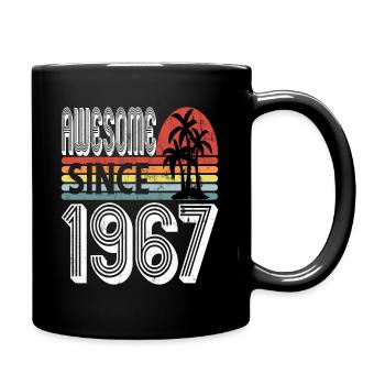 Awesome Since 1967 Sunset - Tasse einfarbig - Schwarz - Rechts