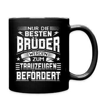 Trauzeuge Hochzeit - Tasse einfarbig - Schwarz - Rechts
