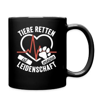 Tierarzt Tiermedizinische Fachangestellte Geschenk - Tasse einfarbig - Schwarz - Rechts