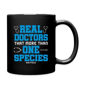 veterinarian veterinary medicine animals medicine veterinary practice - Full Colour Mug - black - Right